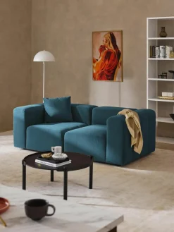 Modulaire fluwelen bank Lena (3-zits)