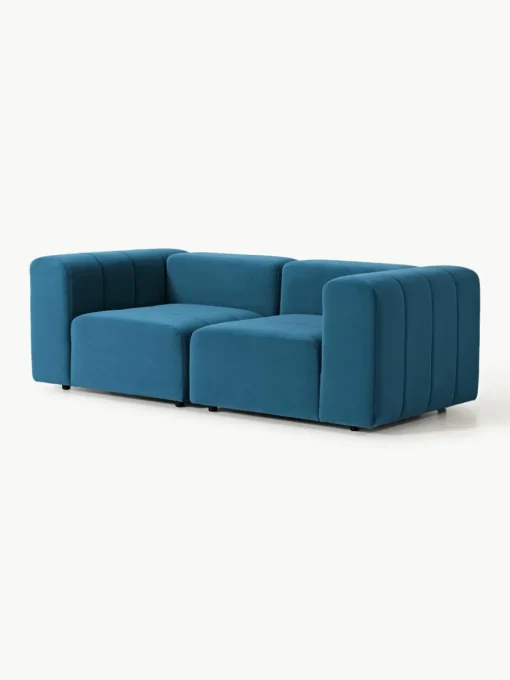Modulaire fluwelen bank Lena (3-zits)