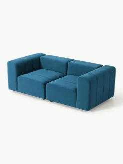 Modulaire fluwelen bank Lena (3-zits)