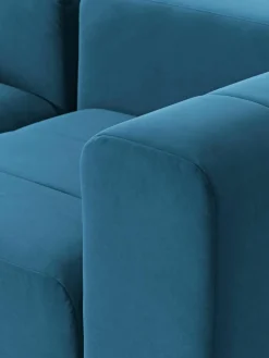 Modulaire fluwelen bank Lena (3-zits)