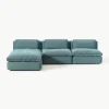 Modulaire hoekbank Felix met poef