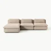Modulaire hoekbank Felix met poef