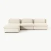 Modulaire hoekbank Felix met poef