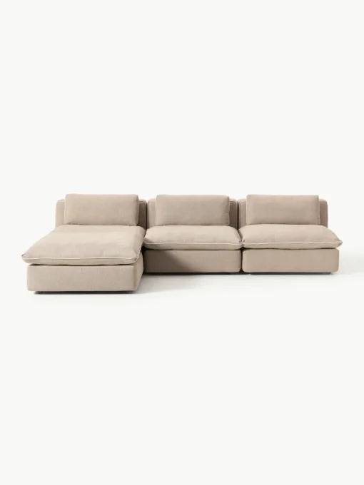 Modulaire hoekbank Felix met poef