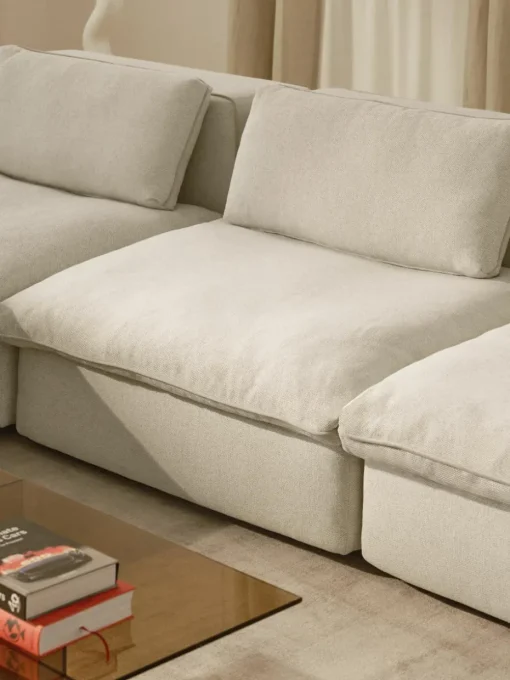 Modulaire hoekbank Felix met poef