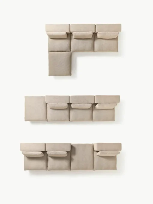 Modulaire hoekbank Felix met poef