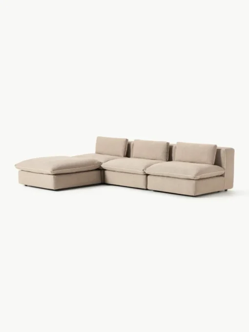 Modulaire hoekbank Felix met poef