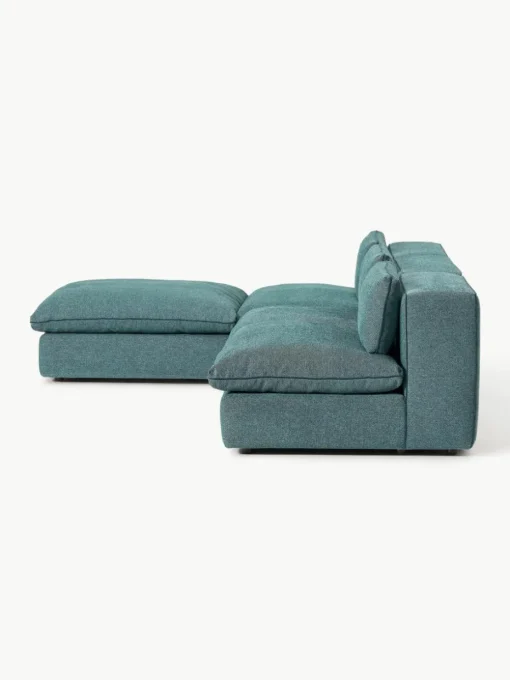 Modulaire hoekbank Felix met poef