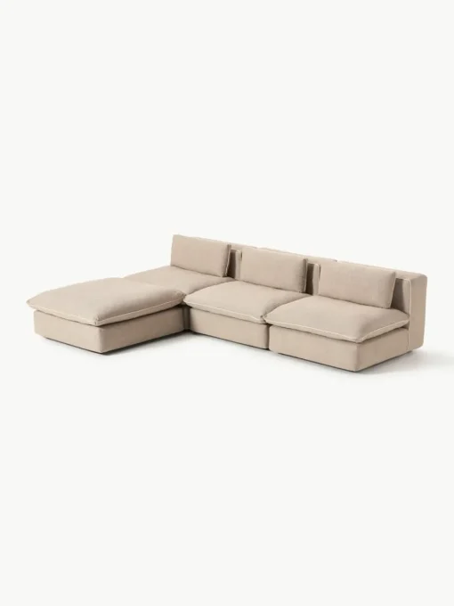 Modulaire hoekbank Felix met poef