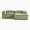Modulaire hoekbank Lennon van corduroy