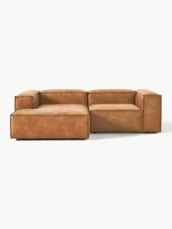 Modulaire hoekbank Lennon van gerecycled leer