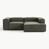 Modulaire hoekbank Lennon van gerecycled leer