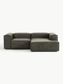 Modulaire hoekbank Lennon van gerecycled leer