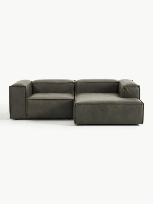 Modulaire hoekbank Lennon van gerecycled leer