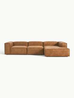 Modulaire hoekbank Lennon van gerecycled leer