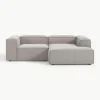 Modulaire hoekbank Lennon uit bouclé