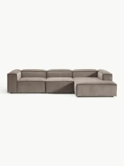 Modulaire hoekbank Lennon van corduroy