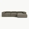 Modulaire hoekbank Lennon uit bouclé