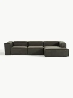 Modulaire hoekbank Lennon van gerecycled leer