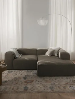 Modulaire hoekbank Lennon uit bouclé