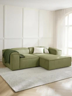 Modulaire hoekbank Lennon van corduroy