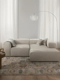 Modulaire hoekbank Lennon uit bouclé