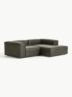 Modulaire hoekbank Lennon van gerecycled leer