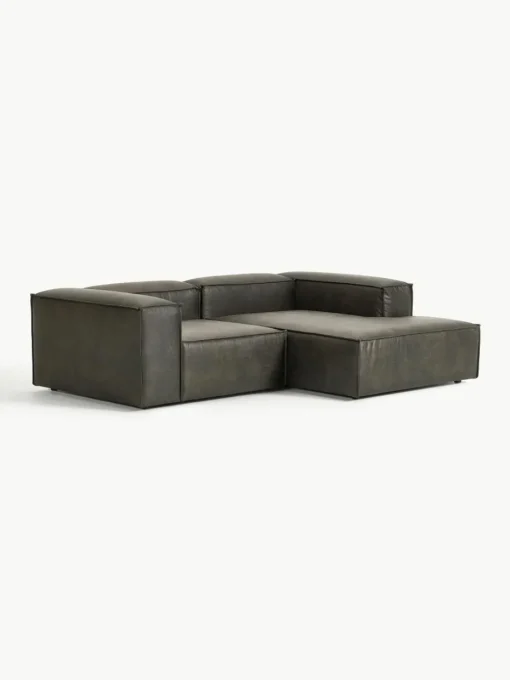 Modulaire hoekbank Lennon van gerecycled leer
