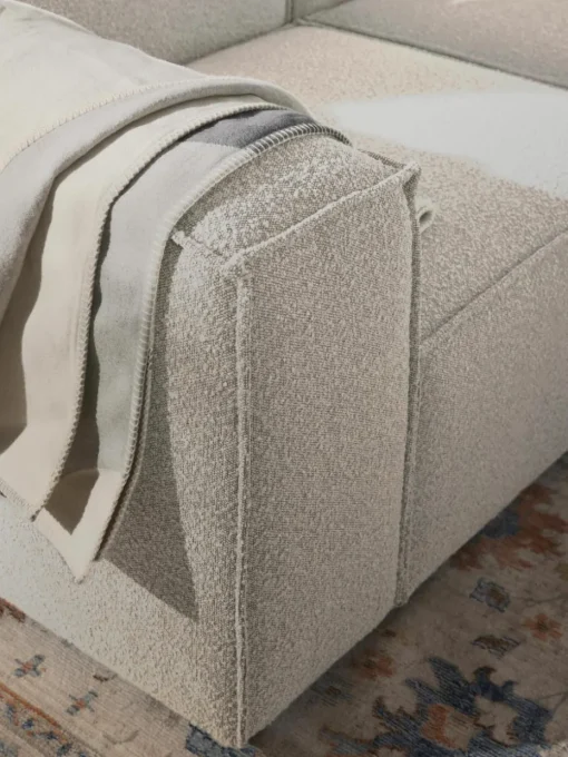 Modulaire hoekbank Lennon uit bouclé