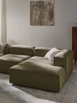 Modulaire hoekbank Lennon uit bouclé
