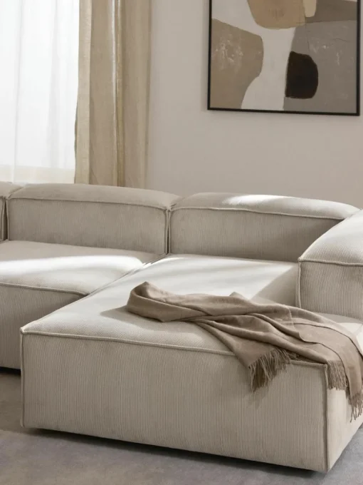 Modulaire hoekbank Lennon van corduroy