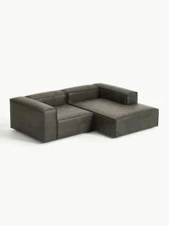 Modulaire hoekbank Lennon van gerecycled leer