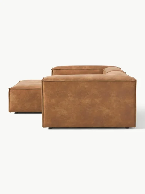 Modulaire hoekbank Lennon van gerecycled leer
