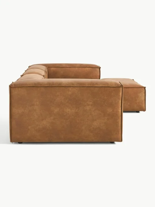 Modulaire hoekbank Lennon van gerecycled leer