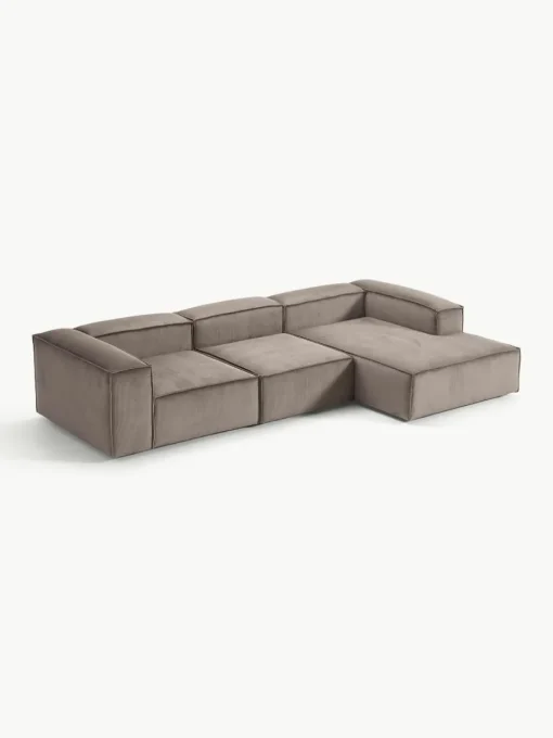 Modulaire hoekbank Lennon van corduroy