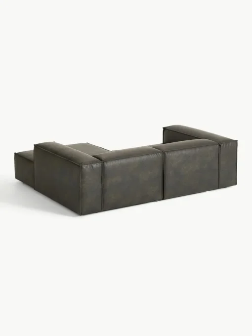 Modulaire hoekbank Lennon van gerecycled leer