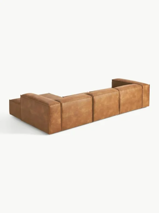 Modulaire hoekbank Lennon van gerecycled leer