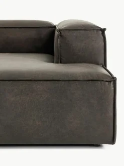 Modulaire hoekbank Lennon van gerecycled leer