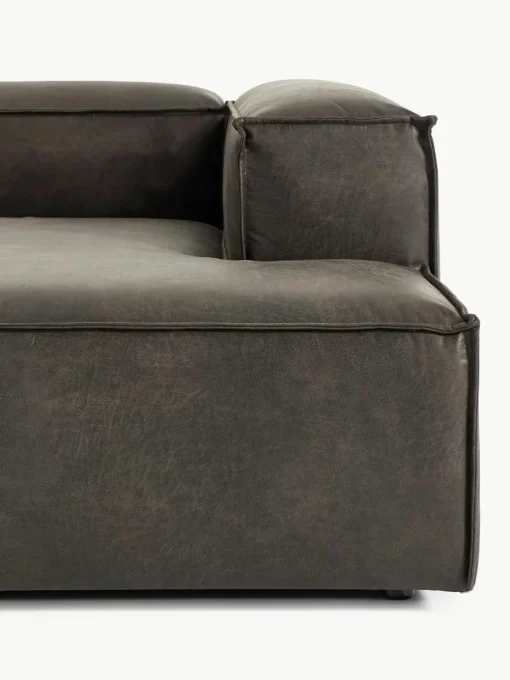 Modulaire hoekbank Lennon van gerecycled leer