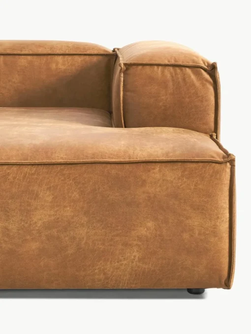 Modulaire hoekbank Lennon van gerecycled leer