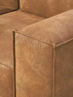 Modulaire hoekbank Lennon van gerecycled leer