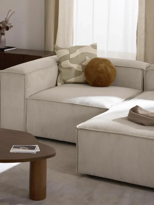 Modulaire hoekbank Lennon van corduroy