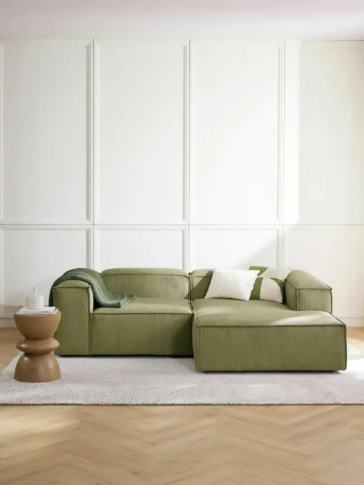 Modulaire hoekbank Lennon van corduroy