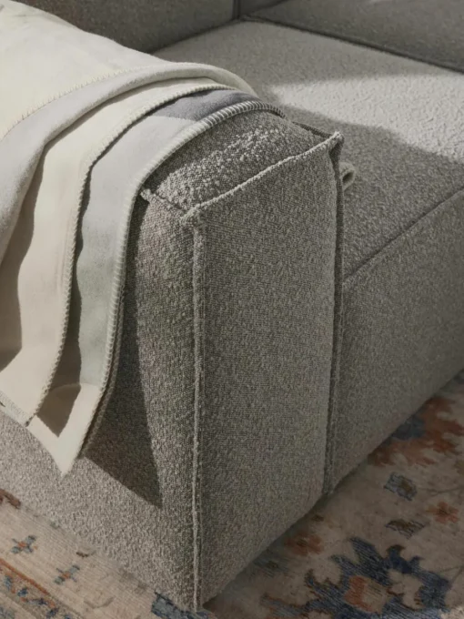Modulaire hoekbank Lennon uit bouclé
