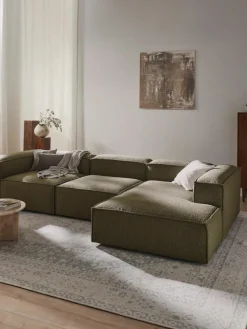 Modulaire hoekbank Lennon uit bouclé