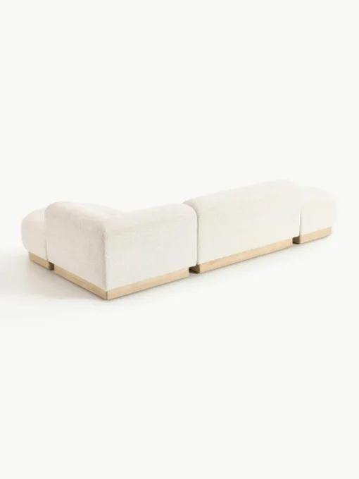 Modulaire hoekbank Natalie van teddy-bouclé