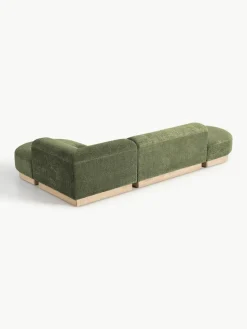 Modulaire hoekbank Natalie van teddy-bouclé
