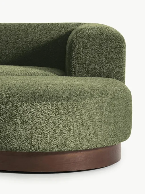 Modulaire hoekbank Natalie van teddy-bouclé