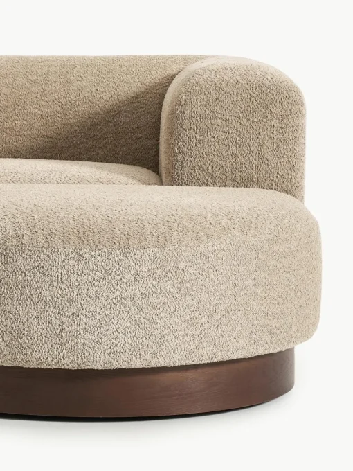 Modulaire hoekbank Natalie van teddy-bouclé