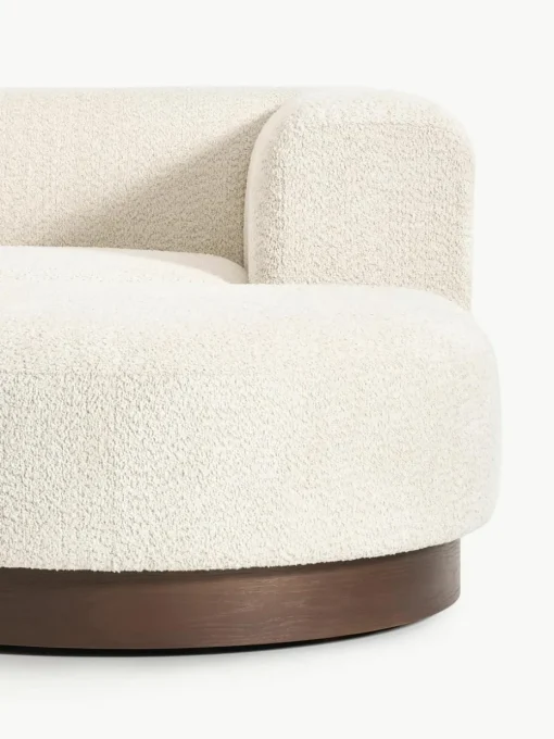 Modulaire hoekbank Natalie van teddy-bouclé